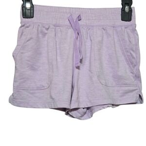 90‎ Degree By Reflex Girls Lavender Athletic Shorts Size M (10) Drawstring